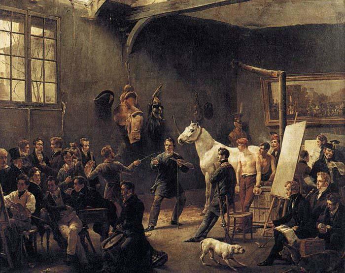 VERNET, Claude-Joseph The Artist's Studio oil painting image
